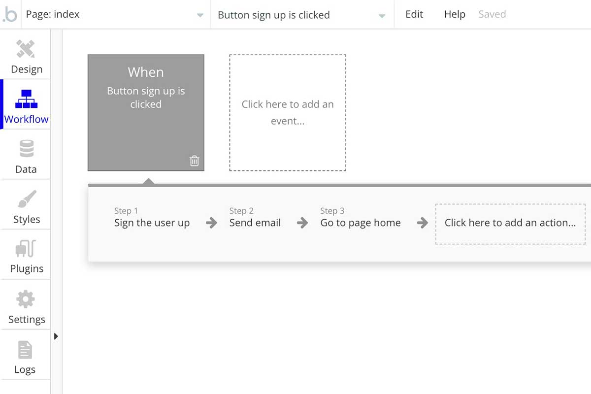 Crear aplicaciones con no code Bubble