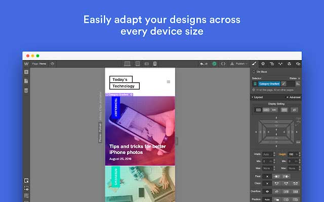 Webflow crea webs no code